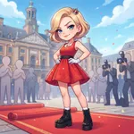 ベルギー前国王の元隠し子（58）、建国記念式典のドレスで物議 見えそうな強烈ミニ＆厚底ヒールで出席