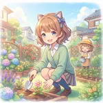【庭出てますか?】庭が隣り合ってる
