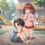 園で乱暴な子に子供が暴力を受けている人
