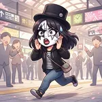 栗山千明、伝説バンド “キッス” メイクで上野駅を爆走「誰かわからない」衝撃ロケ姿をキャッチ