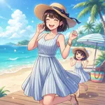「娘さん?」加護亜依、夏のバカンス満喫ショットに反響「目元とスタイルの良さがそっくり!」「髪型も眉も目元も昔の加護ちゃん」「2人とも美脚」