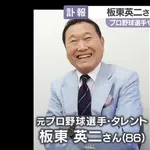 長嶋一茂、坂東英二に次ぐ、成功したプロ野球OBのタレントは?