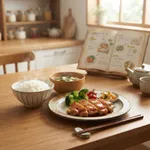レシピを見て作った料理
