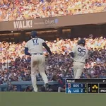 大谷翔平、第二打席2回裏2アウト二三塁から申告敬遠…