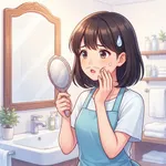 顔の産毛が濃い人ー!