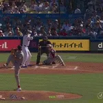 大谷翔平、第一打席で6試合連続安打となるライト前ヒット！！！！！！！！！！！！！！