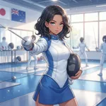 【画像】ニュージーランドハーフの三刀流フェンシング選手が可愛いとワイの中で話題に