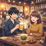 【安価】男1人と女1人で飲んでる