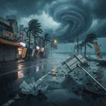 アイヤー!!台風来ちゃったアルよー!!こっち来るんじゃないアル!!