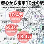 【悲報】東京都民さん「満員電車もう無理。職場の近くに住みたい」→家賃を調べた結果・・・・・・・・・
