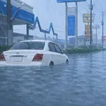 【悲報】助けて！残クレの車が水没した！任意保険は入ってない・・・・・・・・・